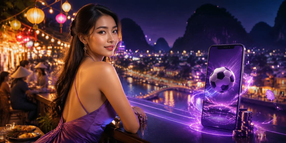 Cảnh chợ đêm với ánh đèn và hoạt động giải trí tại Ninh Bình